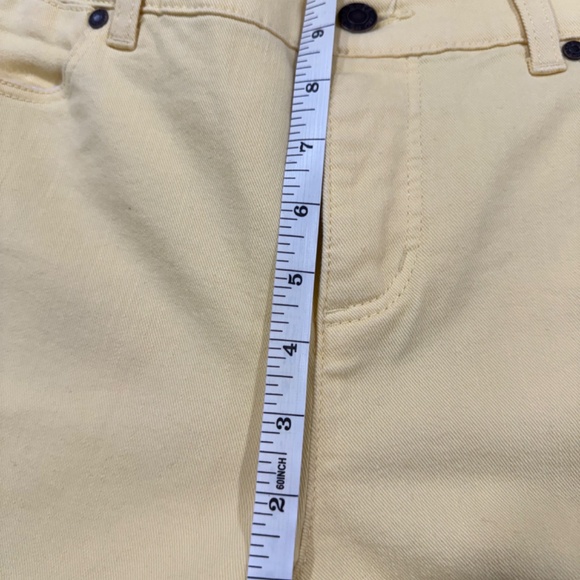 Talbots Simply Flattering 5 Pocket jeans - happy YELLOW color! Size 12P EUC - Picture 11 of 16
